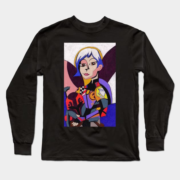 Sabine Cubist Long Sleeve T-Shirt by EdsThreads